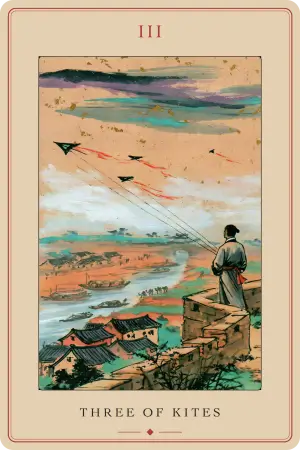 Three of Kites — The Tarot of Beijing