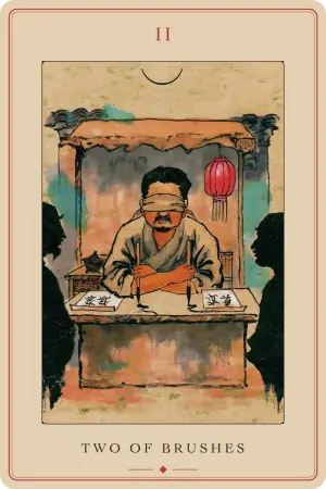 Two of Brushes — The Tarot of Beijing