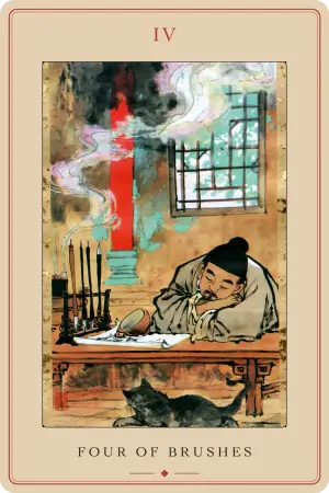 Four of Brushes — The Tarot of Beijing