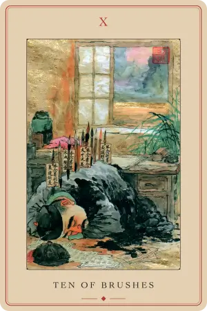 Ten of Brushes — The Tarot of Beijing