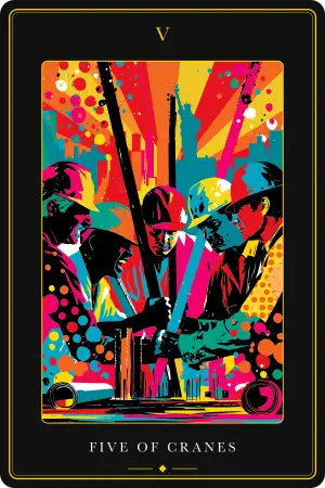 Five of Cranes — The Tarot of New York City