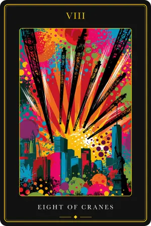 Eight of Cranes — The Tarot of New York City