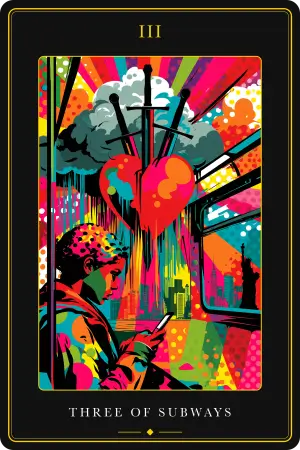 Three of Subways — The Tarot of New York City