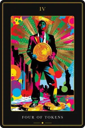 Four of Tokens — The Tarot of New York City