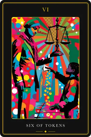 Six of Tokens — The Tarot of New York City