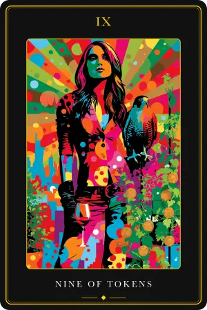 Nine of Tokens — The Tarot of New York City
